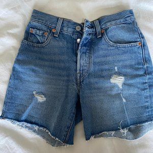 Levi's 501 Distressed Denim Shorts